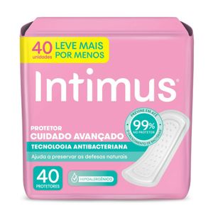 Protetor Diário Intimus Tecnologia Antibacteriana 40 unidades