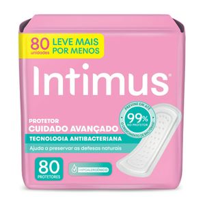 Protetor Diário Intimus Tecnologia Antibacteriana 80 unidades