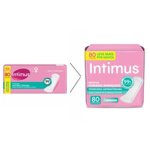 Protetor Diário Intimus Tecnologia Antibacteriana 80 unidades