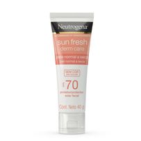 Protetor Solar Neutrogena Sun Fresh Derm Care FPS70 Pele Seca Sem Cor 40g