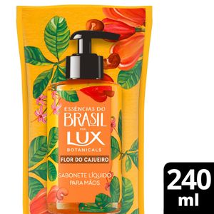 Sabonete Líquido Para Mãos Lux Botanicals Essências Do Brasil Flor Do Cajueiro Refil 240ml