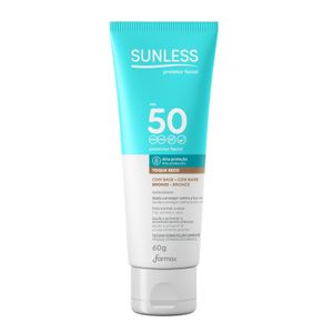 Protetor Solar Facial Sunless Toque Seco Bronze Fps50 60g
