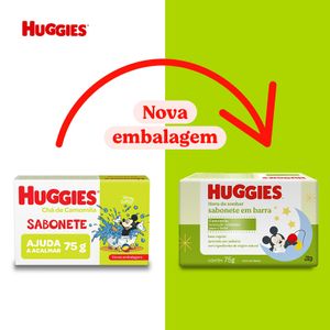 Sabonete em Barra Huggies Hora de Sonhar para Bebê Camomila 75g