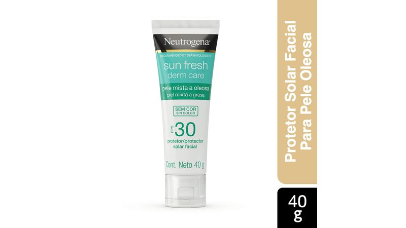 Protetor Solar Neutrogena Sun Fresh Oily Skin Sem Cor FPS 30 40g - Drogaria  Venancio