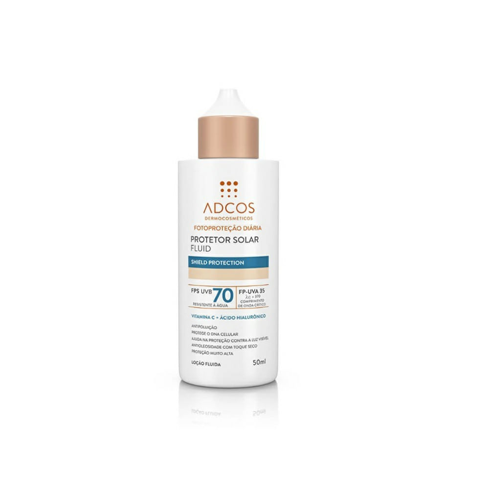 Protetor Solar Adcos Fluid FPS 70 Peach 50ml