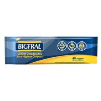 Lenços Umedecidos Bigfral Higiene Corporal 40 Unidades