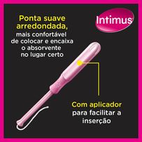 Absorvente Interno Intimus Com Aplicador Médio 8 Unidades