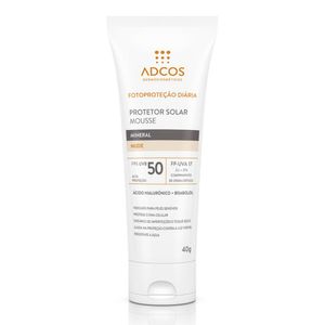 Protetor Solar Mousse Adcos Mineral FPS50 Tonal Nude 40g