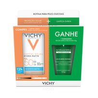 Kit Vichy Protetor Solar Capital Soleil Hydra Matte FPS50 Cor 2.0 30g + Gel de Limpeza Profunda Normaderm 50g