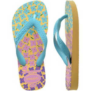 Sandálias Havaianas Kids Flore s Amarelo Cajá/ Azul 33/34