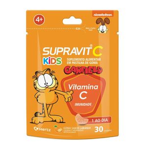 Suplemento Alimentar Supravit C Kids Sabor Laranja Garfield 30 Gomas