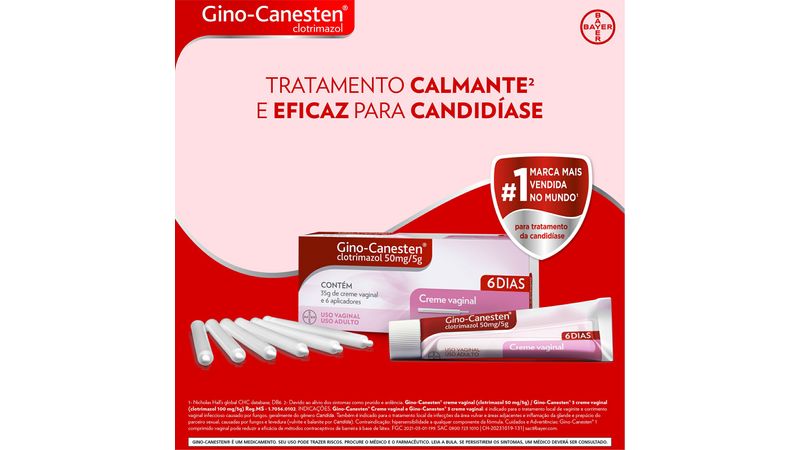 Comprar Gino-Canesten Creme Vaginal 20g Com 3 Aplicadores