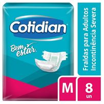 Fralda Geriátrica Bem Estar Cotidian Adulto M 8 Unidades