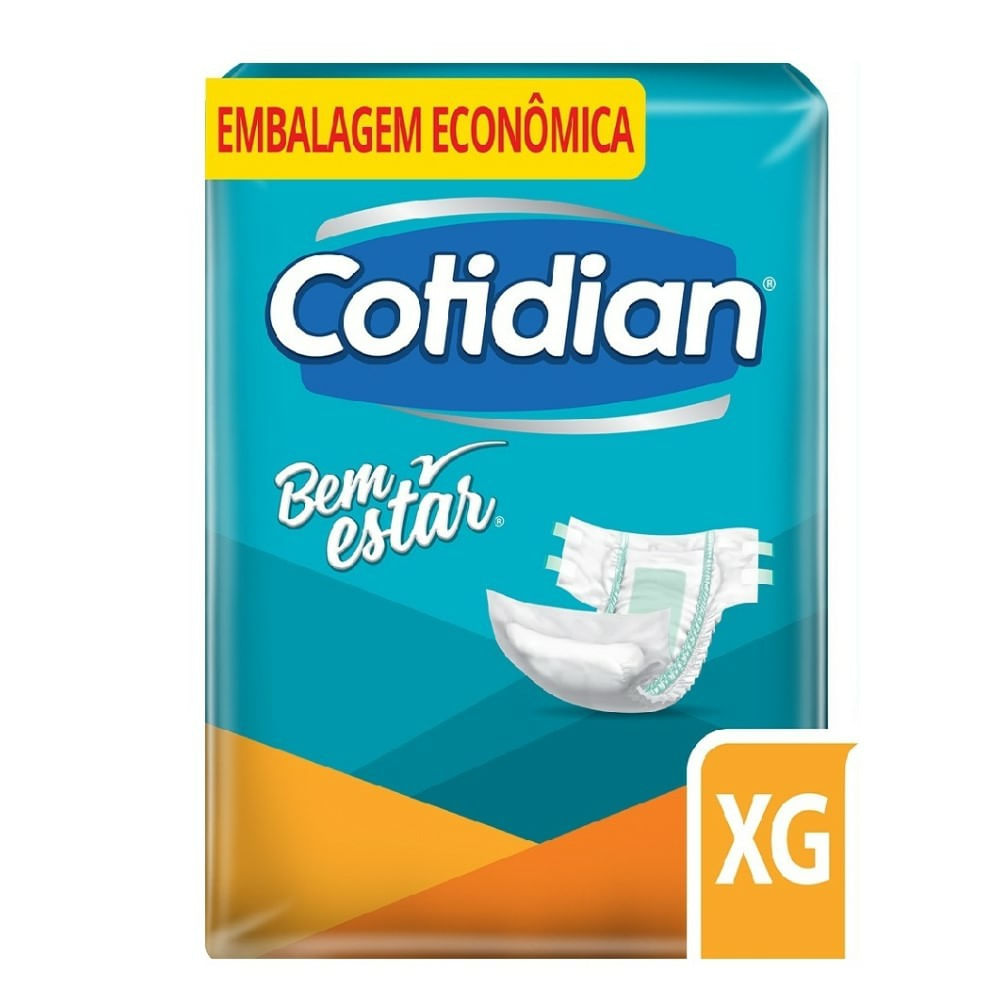 Fralda Geriátrica Bem Estar Cotidian Adulto XG 16 Unidades