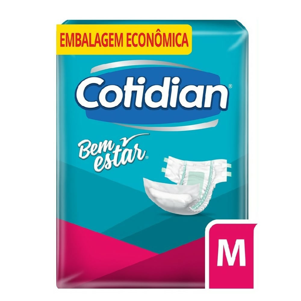 Fralda Geriátrica Bem Estar Cotidian Adulto M 20 Unidades