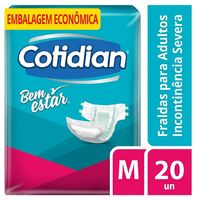 Fralda Geriátrica Bem Estar Cotidian Adulto M 20 Unidades