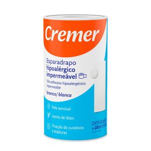 Esparadrapo Hipoalérgico Cremer Impermeável 10cmx4,5m 1 Unidade