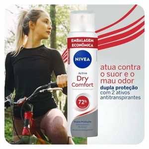 Desodorante Antitranspirante Aerosol Nivea Active Dry Comfort Feminino 200ml
