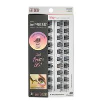 Cílios Postiços Autocolantes Kiss Ny Impress Press-On Falsies 88385 ILM01 Refil 01 30 Clusters