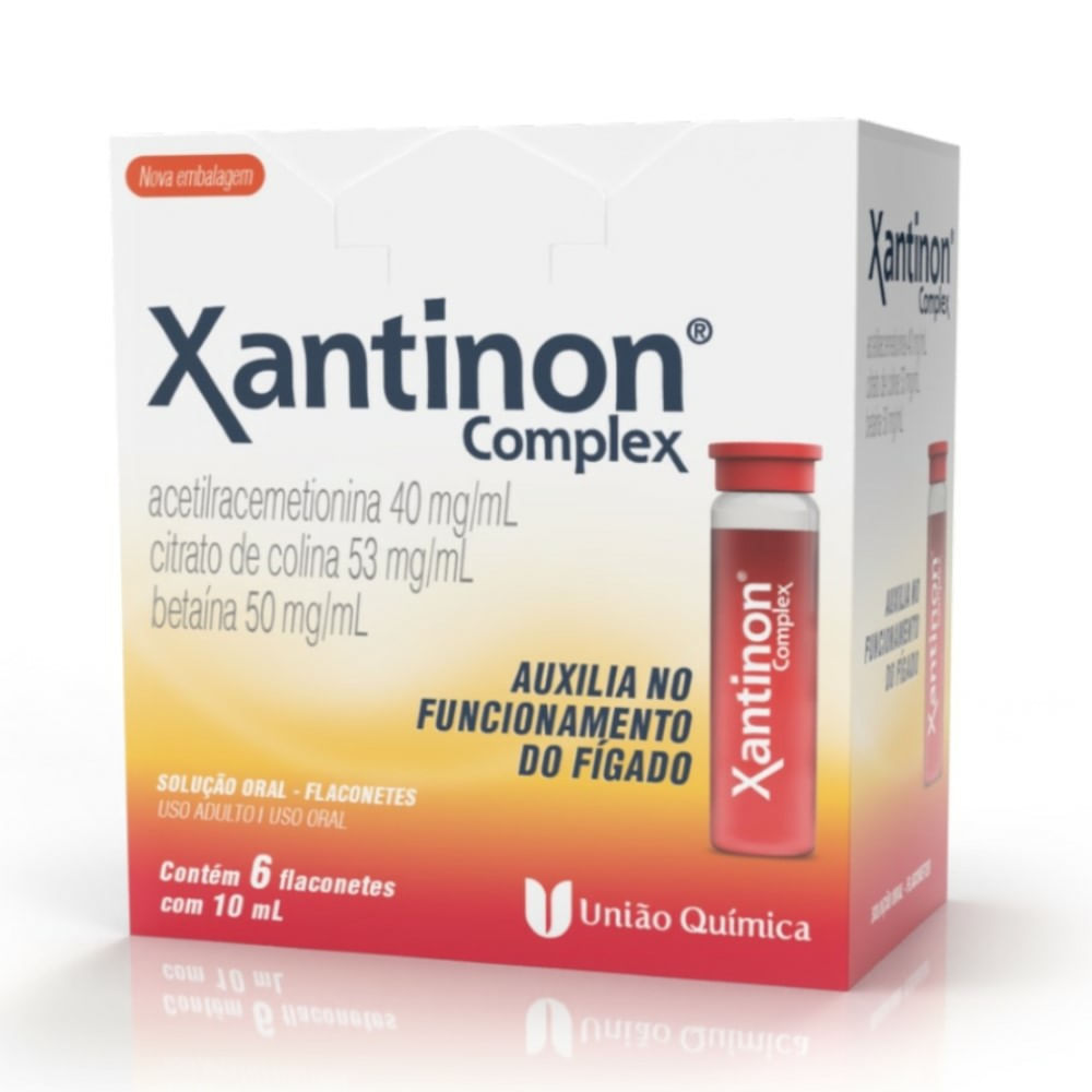 Xantinon Complex União Química 6 Flaconetes com 10ml