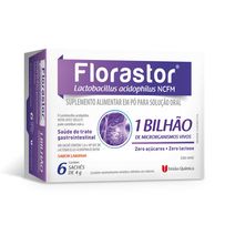 Florastor União Química 1 Bilhão 6 Sachês de 4g