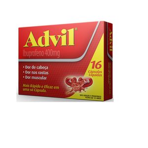 Advil Ibuprofeno 400mg 16 Cápsulas
