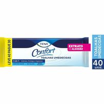 Toalhas Umedecidas Tena Confort Leve 40 Pague 30