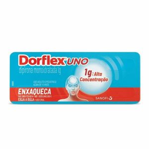 Analgésico Dorflex Uno Dipirona 1g Enxaqueca 4 Comprimidos