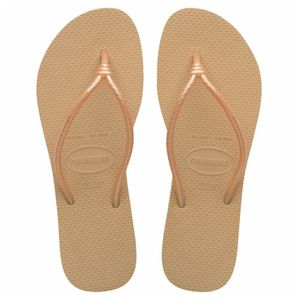 Sandálias Havaianas Tube Dourado 33/34