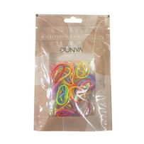 Elástico Silicone Para Cabelo Dunya Pequeno Colorido 50 Unidades