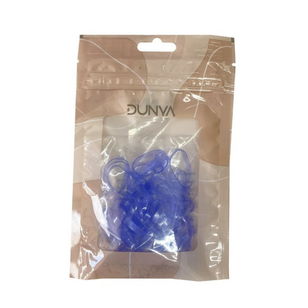 Elastico Silicone Para Cabelo Dunya Pequeno Transparente 50 Unidades