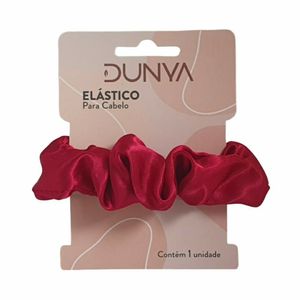 Elástico para Cabelo Dunya Scrunchie Tecido Bordô 1012 1 Unidade