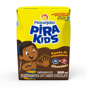 Bebida Láctea Piracanjuba Pira Kids Zero Lactose Chocolate 200ml