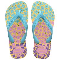 Sandálias Kids Flores Amarelo Caja/ Azul 23/24