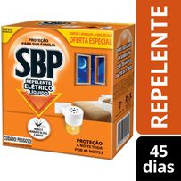 Repelente Elétrico Líquido SBP 45 Noites 1 Aparelho + Refil de 35ml
