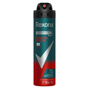 Desodorante Antitranspirante Aerosol Rexona Men Antibacterial Protection 150ml