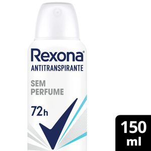 Desodorante Antitranspirante Aerosol Rexona Feminino Sem Perfume 150ml