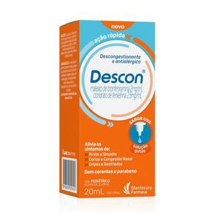 Descon 2mg/ml + 2,5mg/ml Mantecorp Sabor Uva Uso Oral 20ml