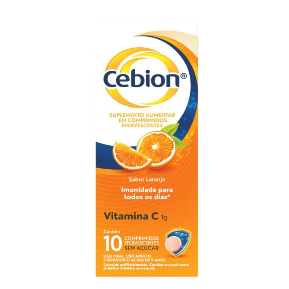 Cebion Vitamina C 1g 10 Comprimidos Efervescentes