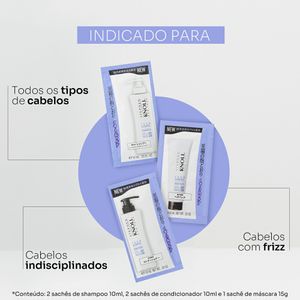 Kit Stephen Knoll Form e Control 2 Sachês Shampoo 10ml + 2 Sachês Condicionador 10ml + 1 Sachê Máscara 15g