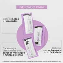 Kit Stephen Knoll Moisture e Control 2 Sachês Shampoo 10ml + 2 Sachês Condicionador 10ml + 1 Sachê Máscara 15g