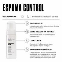 Espuma Facial Simple Organic Control Skin 150ml