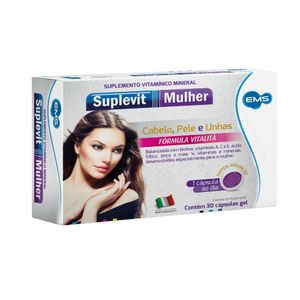 Suplemento Vitamínico Ems Suplevit Mulher 30 Cápsulas Gel