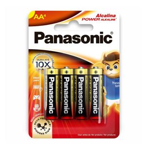 Pilha Alcalina Panasonic Pequena AA 4 Unidades
