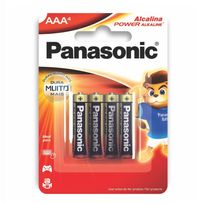 Pilha Alcalina Panasonic Palito AAA 4 Unidades