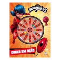 Livro Infantil Para Colorir Com Giz De Cera Ladybug - Cores E Ação