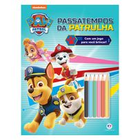 Livro Infantil Patrulha Canina - Passatempos da Patrulha Com Lápis de Cor