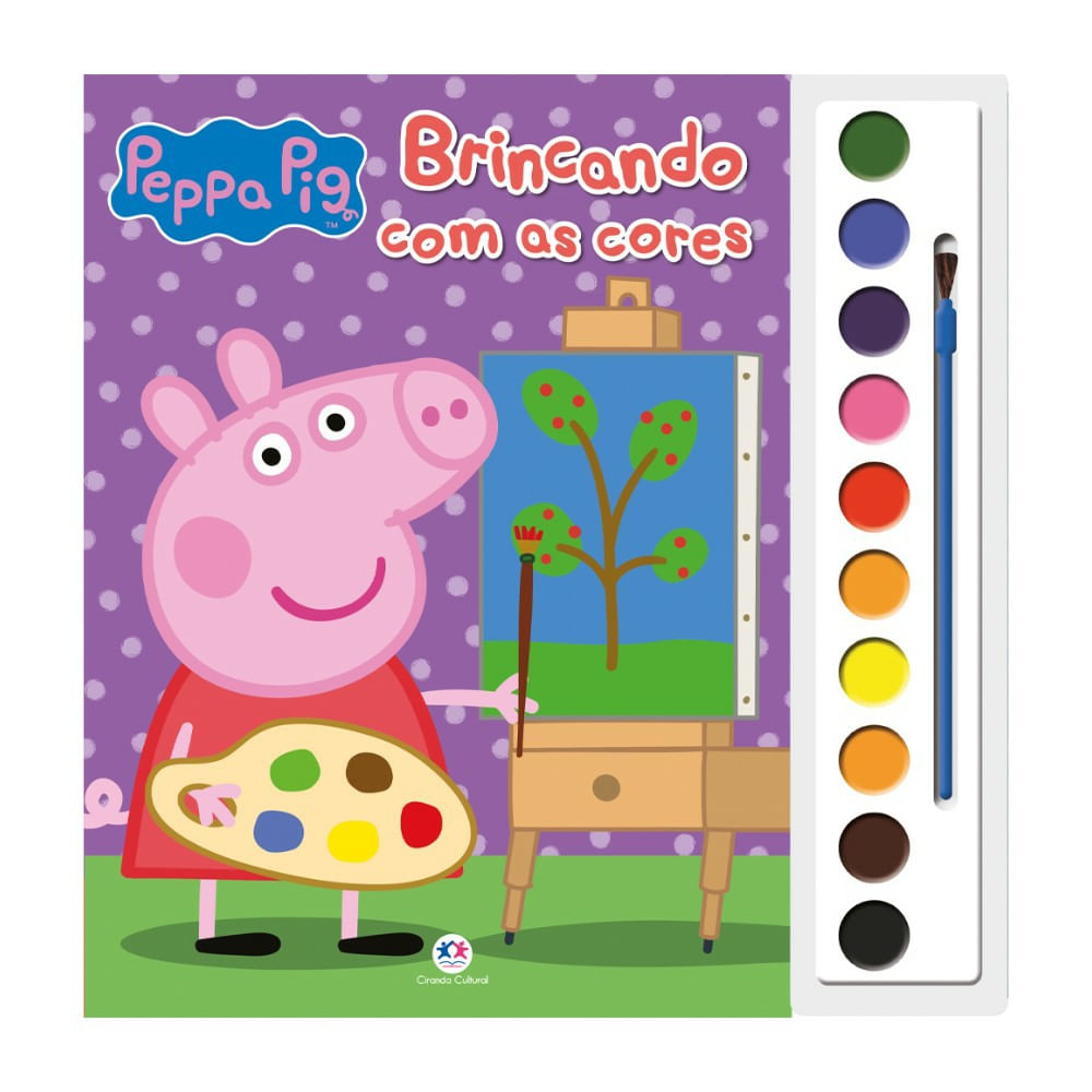 Livro Infantil Aquarela Peppa Pig - Brincando com as Cores