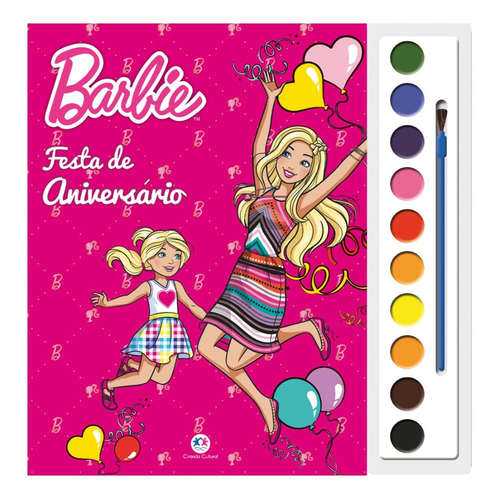 Livro Infantil Aquarela Barbie - Festa De Aniversário