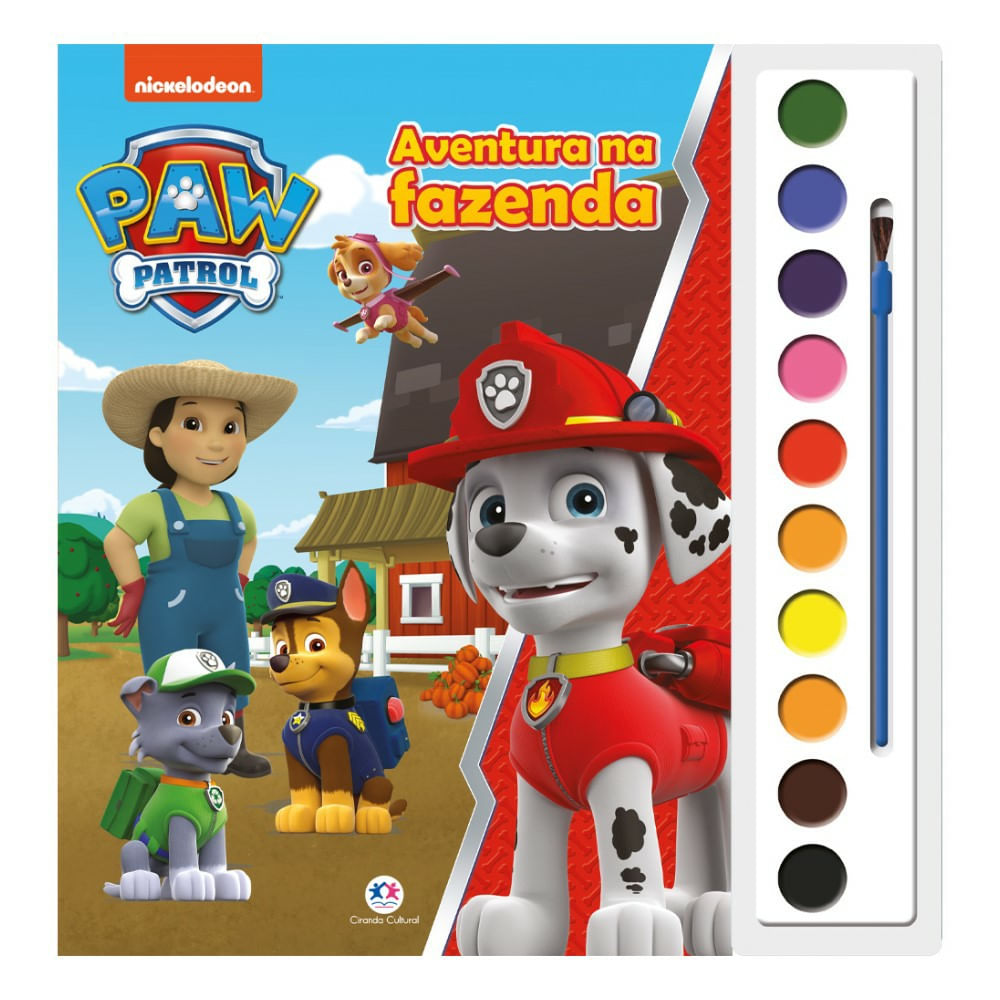 Livro Infantil Aquarela Patrulha Canina - Aventura na Fazenda